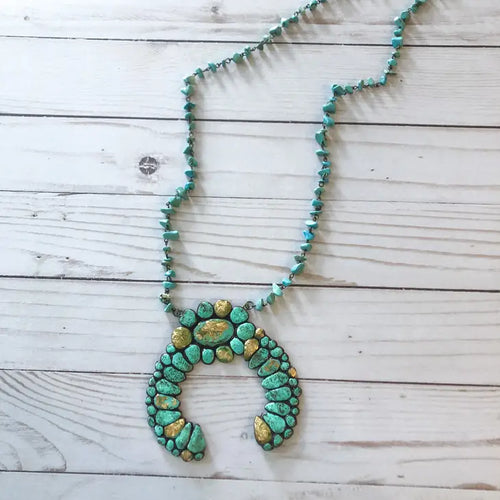 Aspen Necklace With Turquoise Stone Chain