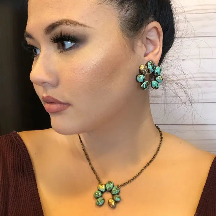 Torrington Earrings- Turquoise Stone