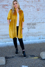 Mustard Velvet Dress/Duster