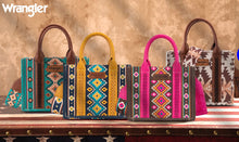 PRE-ORDER Wrangler Southwestern Print Small Canvas Tote/Crossbody