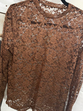 Brown lace top