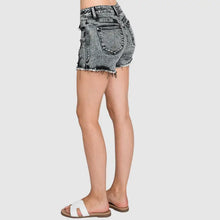 High Rise Distressed Shorts