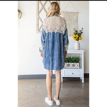 Lace Yoke Denim Shirts