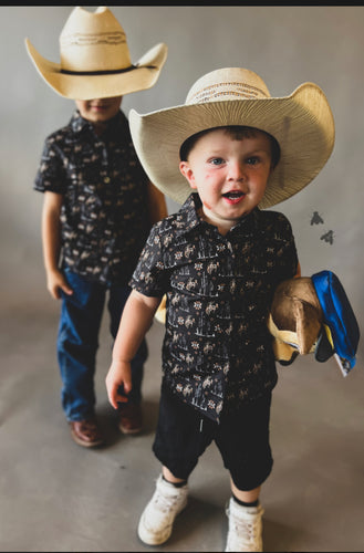 Saddle Buster Kids Short SLeeve button up