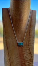 Handmade Sterling & Royston Turqouise Bar Necklace