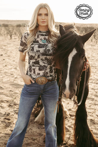 Rodeo Road Short Sleeve Mesh