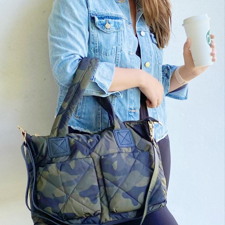 Puffy Camo Messenger Bag