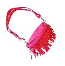 Removable Fringe Western Style Suede Bum Sling Hip Bag