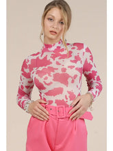 Mesh Cowprint Bodysuit