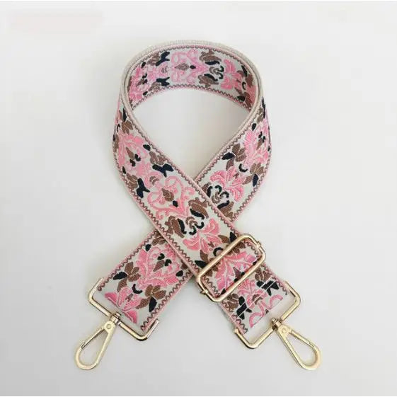 Pink and Camel Embroidered 