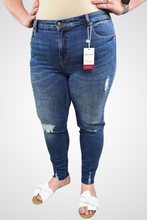 Mid-Rise Ankle Minimal Distressed Skinny Jean