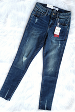 Mid-Rise Ankle Minimal Distressed Skinny Jean