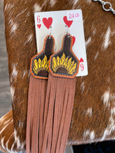 Cattle Tag Fringe Earring