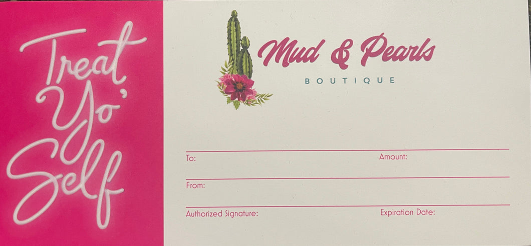 Mud and Pearls Gift Card