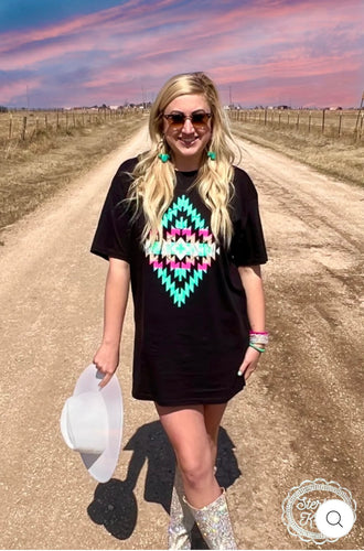 Turquoise Sands Boyfriend Tshirt dress